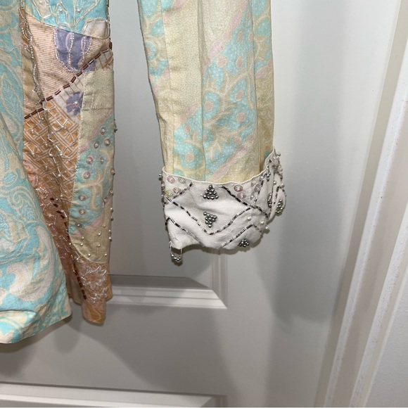 Surya Vintage 90s Women's Jacket Blazer Oversized Floral Sequin Rayon Size M - Picture 6 of 6